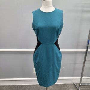 Calvin Klein Teal and Black Mini Dress